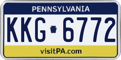 PA license plate KKG6772