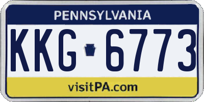 PA license plate KKG6773