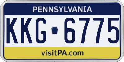 PA license plate KKG6775