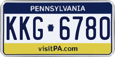 PA license plate KKG6780