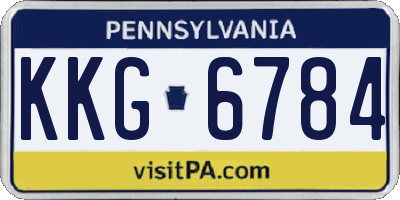 PA license plate KKG6784