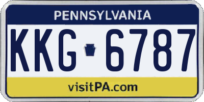 PA license plate KKG6787