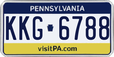 PA license plate KKG6788