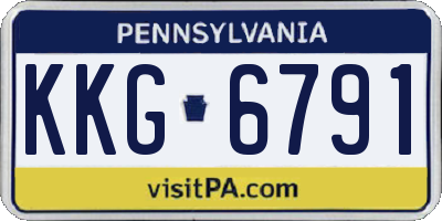 PA license plate KKG6791
