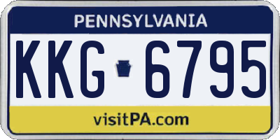 PA license plate KKG6795