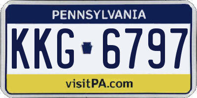 PA license plate KKG6797
