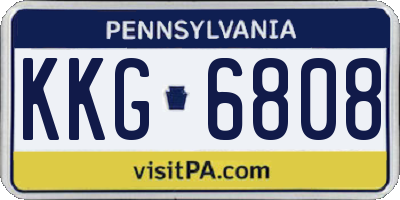 PA license plate KKG6808