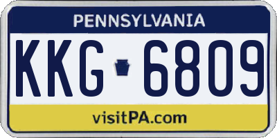 PA license plate KKG6809