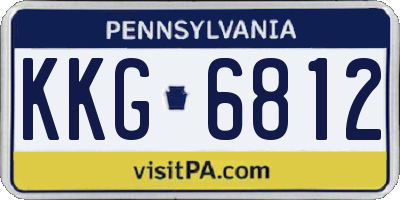 PA license plate KKG6812