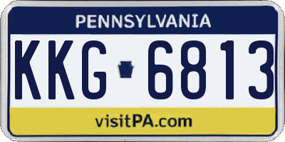 PA license plate KKG6813