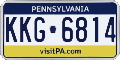 PA license plate KKG6814