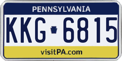 PA license plate KKG6815