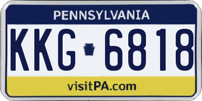 PA license plate KKG6818