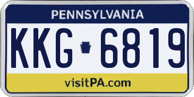 PA license plate KKG6819