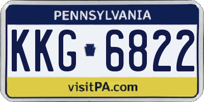 PA license plate KKG6822