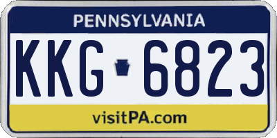 PA license plate KKG6823