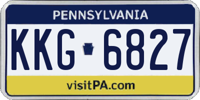 PA license plate KKG6827