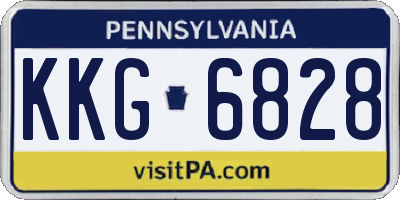 PA license plate KKG6828