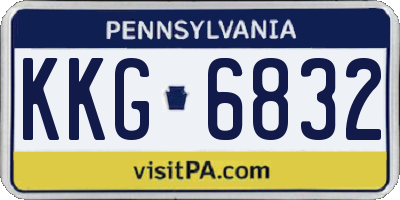PA license plate KKG6832