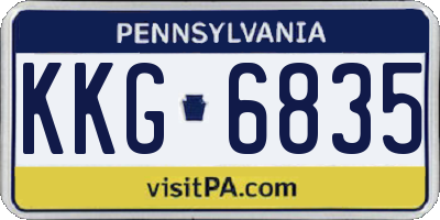 PA license plate KKG6835
