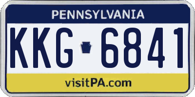 PA license plate KKG6841