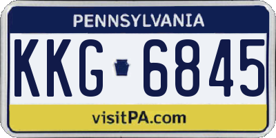 PA license plate KKG6845