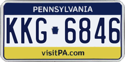 PA license plate KKG6846