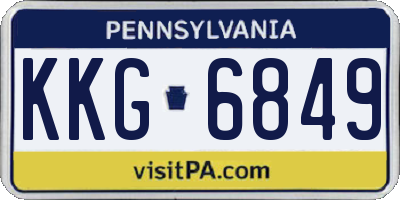 PA license plate KKG6849