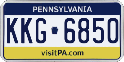 PA license plate KKG6850
