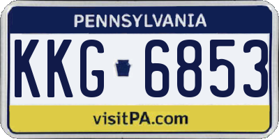 PA license plate KKG6853