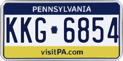 PA license plate KKG6854