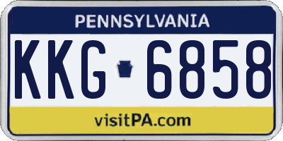 PA license plate KKG6858
