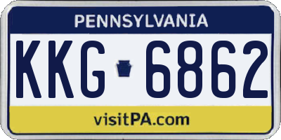 PA license plate KKG6862