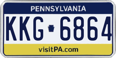 PA license plate KKG6864