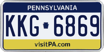 PA license plate KKG6869
