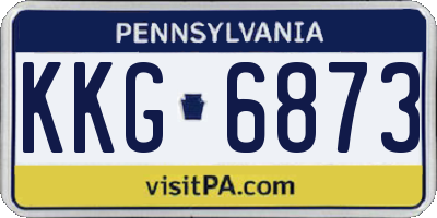 PA license plate KKG6873