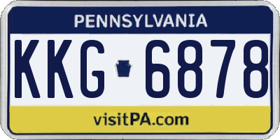 PA license plate KKG6878