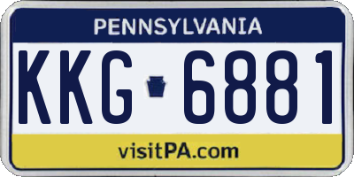 PA license plate KKG6881