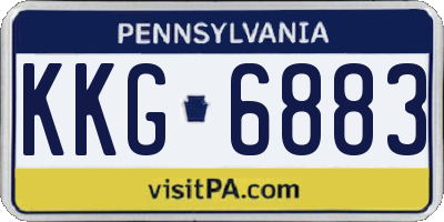 PA license plate KKG6883