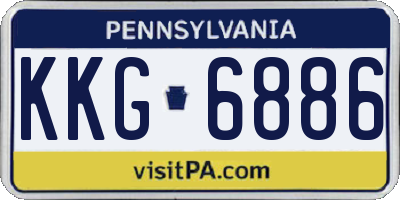 PA license plate KKG6886