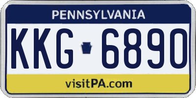 PA license plate KKG6890