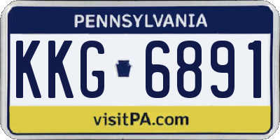 PA license plate KKG6891