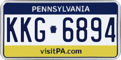 PA license plate KKG6894