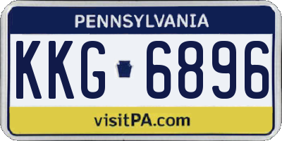 PA license plate KKG6896