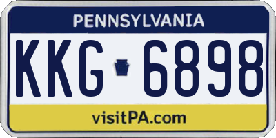 PA license plate KKG6898