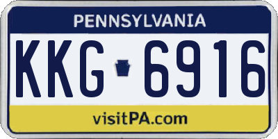 PA license plate KKG6916