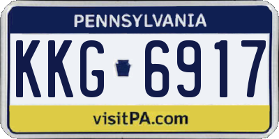 PA license plate KKG6917