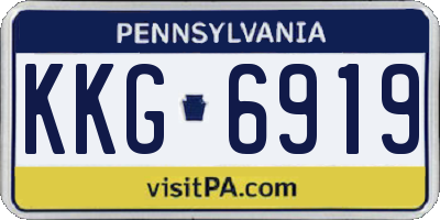 PA license plate KKG6919