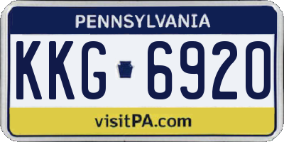PA license plate KKG6920