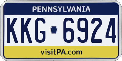 PA license plate KKG6924